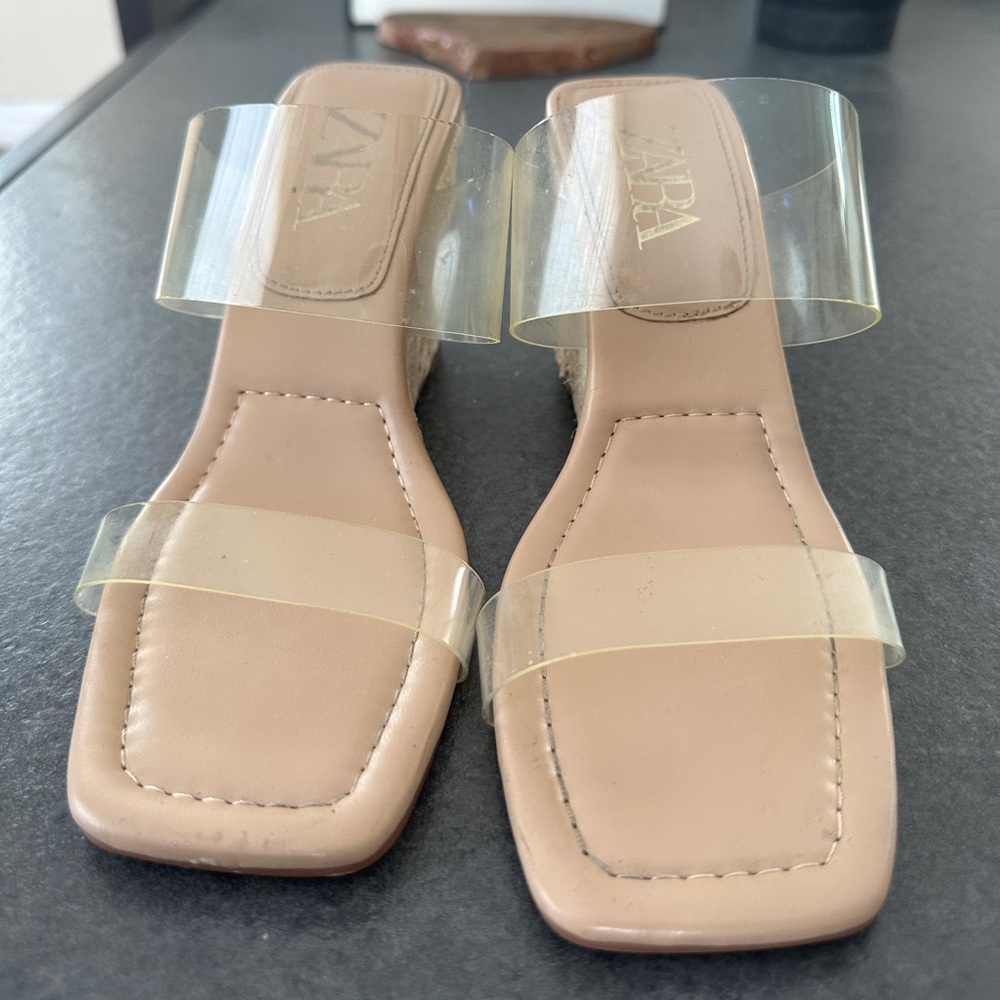Zara clear wedges